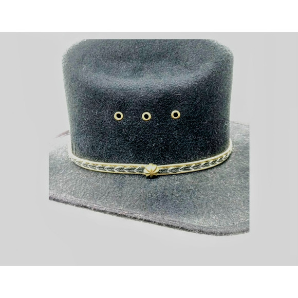 Vintage Mexican Cowboy Hat Black 5-X Felt Western Child Size 6.25 X-Small main image 6